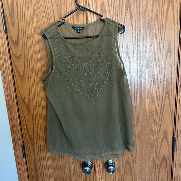 Ralph Lauren Tops Ralph Lauren Sleeveless Mesh Top With Matching